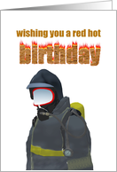 Firefighter Birthday Firefighter Suited Up card