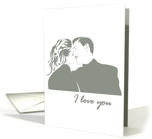 You light up my life, I love you, couple kissing card (1269598)