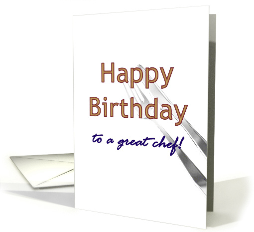 Chef Birthday Cutlery card (1270154)