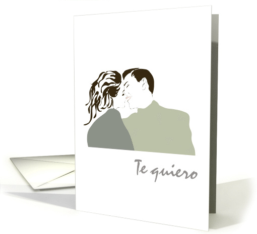 Te Quiero I Love You In Spanish Couple Kissing card (1270190)