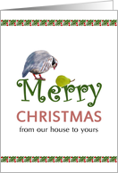 Christmas from Our House to Yours Partridge and Pear card