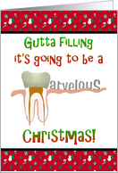 Christmas Greetings Endodontist To Patients Root Canal Therapy card