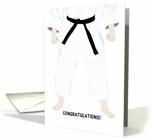 Congratulations Earning Black Belt Martial Arts card (1272948)