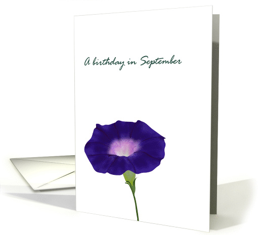 Birthday in September Morning Glory Birth Month Flower card (1273778)