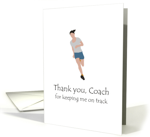 Thank You Coach Track And Field Runner card (1274708)