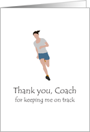 Thank You Coach Track And Field Runner card