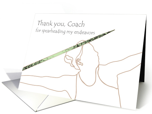 Thank You Coach Track and Field Javelin Throw card (1274876)