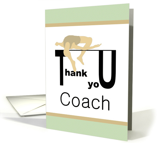 Thank You Coach Track And Field High Jumper card (1275132)