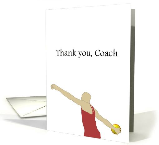 Thank You Coach Track And Field Discus Throw card (1275150)