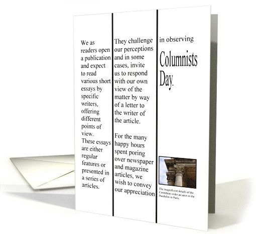 Columnists Day A Column In The Papers card (1275550)