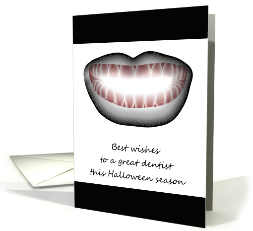 Halloween For Dentist Glowing Teeth card (1276600)