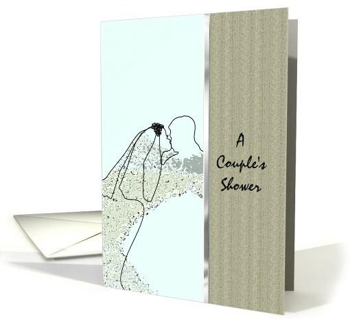 Invitation to Couples Shower Bride and Groom Kissing card (1276884)