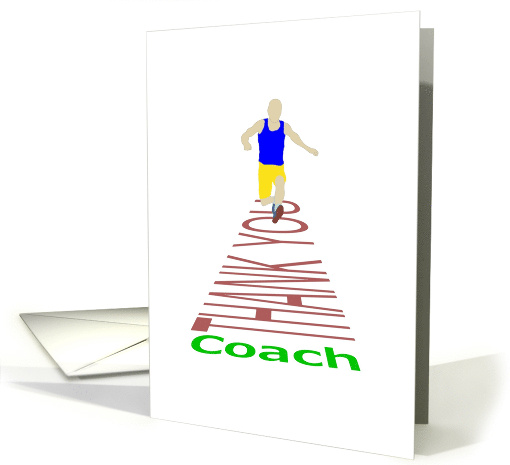 Thank You Coach Track And Field Triple Jump card (1277070)