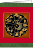 Chinese New Year of The Ram 2027 12 Animals Chinese Zodiac card