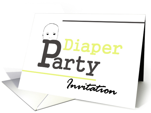 Diaper Party Invitation Baby Shower card (1286346)