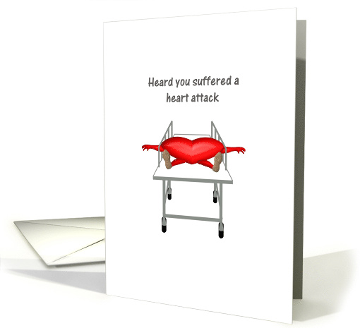 Heart Attack Get Well Heart On A Gurney card (1287266)