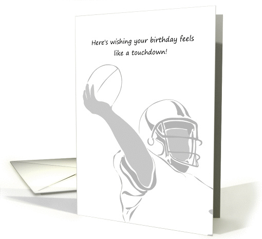 Birthday for him, part profile of a footballer card (1291444)