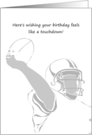 Birthday for him, part profile of a footballer card