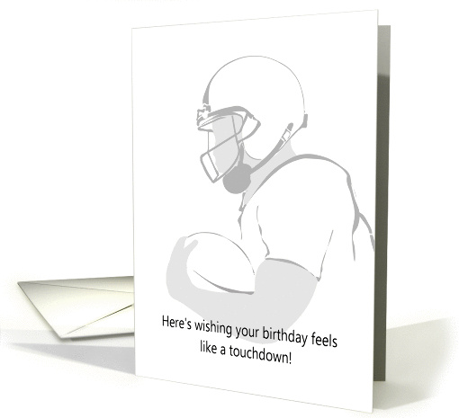 Birthday for him, part profile of a footballer card (1291448)