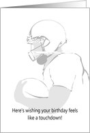 Birthday for him, part profile of a footballer card