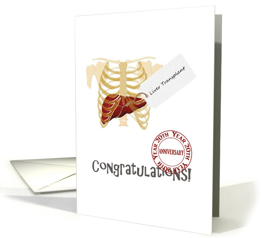 20th Year Anniversary Liver Transplant Anatomy Sketch card (1294072)