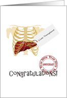 20th Year Anniversary Liver Transplant Anatomy Sketch card