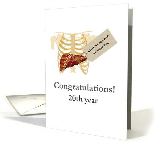 Custom Anniversary Year Liver Transplant Anatomy Sketch card (1294082)