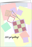 Quilting Themed Party Invitation card