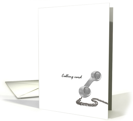 Old Fashion Telephone Handset A Calling Card Blank card (1296594)