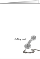 Old Fashion Telephone Handset A Calling Card Blank card
