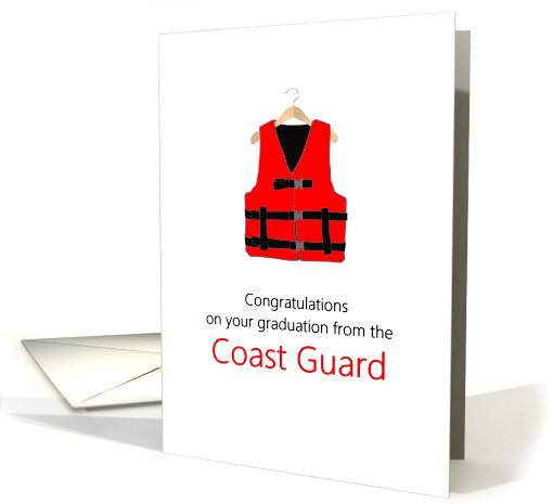 Coast Guard Graduation Life Vest On Coat Hanger card (1298110)