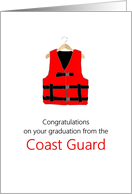 Coast Guard Graduation Life Vest On Coat Hanger card