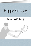 Birthday Sports Tennis Player card