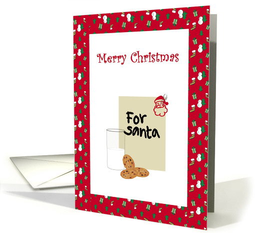 Christmas Milk And Chocolate Cookies For Santa card (1299742)