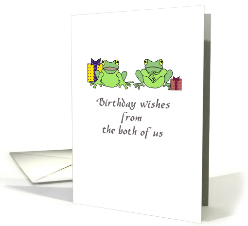 Birthday From Both Of Us Frogs And Presents card (1299846)