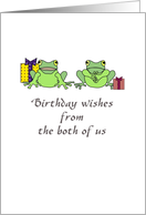 Birthday From Both Of Us Frogs And Presents card