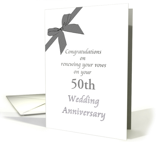 Custom Congratulations Renewing Vows on Wedding Anniversary card