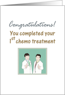 Congratulations on Completing 1st Chemo Treatment Thumbs Up card