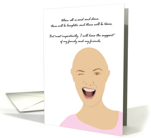 Cancer Head Shaving Party Invitation Lady With Shaved Head card