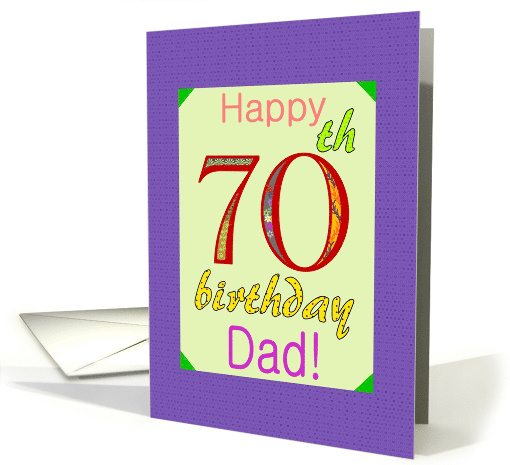 Dad's 70th Birthday Colorful Letters card (1303526)