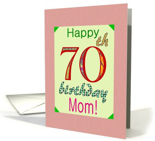 Mom's 70th Birthday Colorful Letters card (1303540)