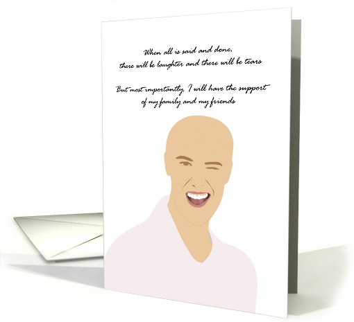 Cancer Head Shaving Party Invitation Man With Shaved Head card