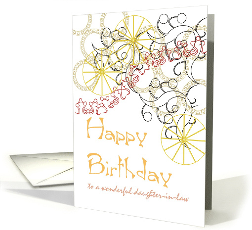 Birthday for Daughter-in-Law Geometric Patterns card (1304366)