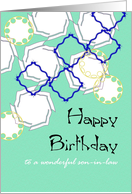 Birthday for Son-in-Law Geometric Patterns card