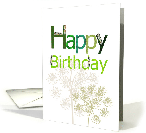 Birthday Swallowtail Caterpillars And Fennel Flowers card (1304478)