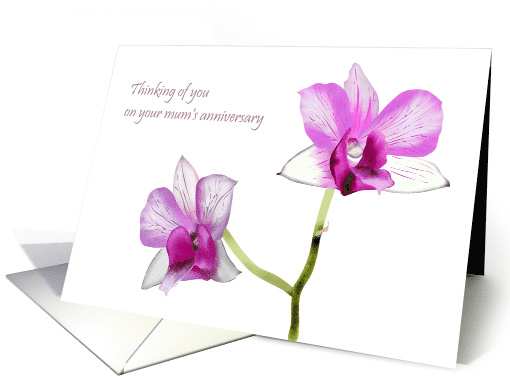 Remembering Your Mum Purple Orchids card (1309886)