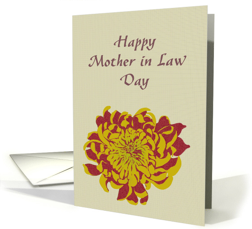Mother in Law Day from Daughter in Law Chrysanthemum Flower card