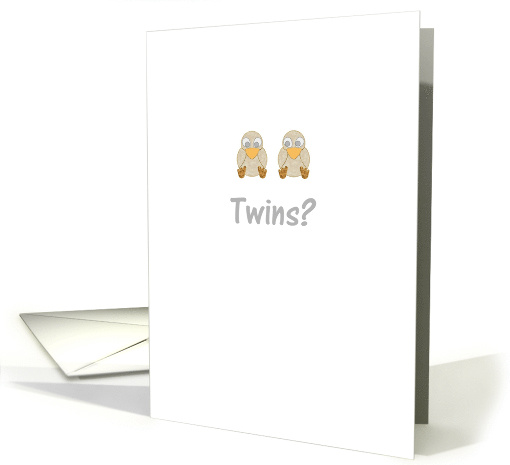 New Baby Congratulations Twins Two Baby Birds card (1310168)
