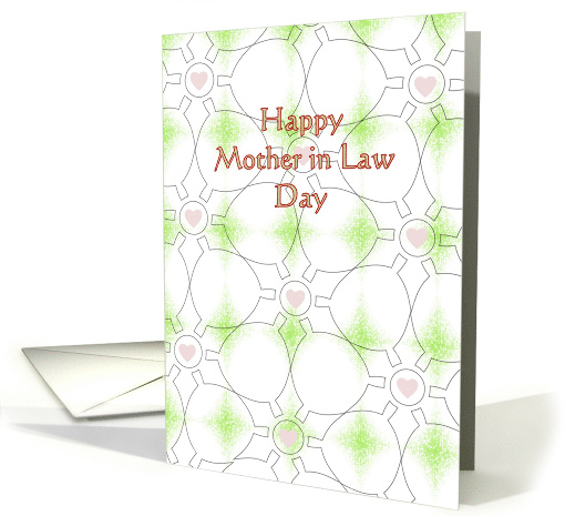 Mother in Law Day Geometric Lines and Hearts card (1310446)