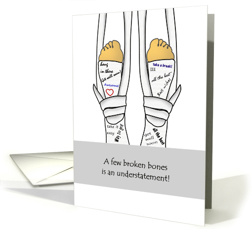 Get Well From Motorcycle Accident Legs In Traction card (1312072)
